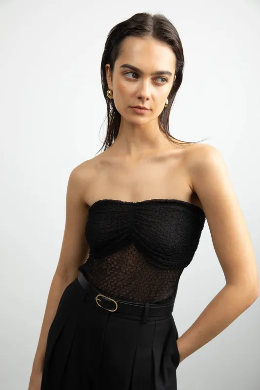 DOTTED MESH TUBE TOP sold by OAK AND FORT