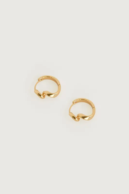 SMALL TWIST HOOP EARRING sold by OAK AND FORT