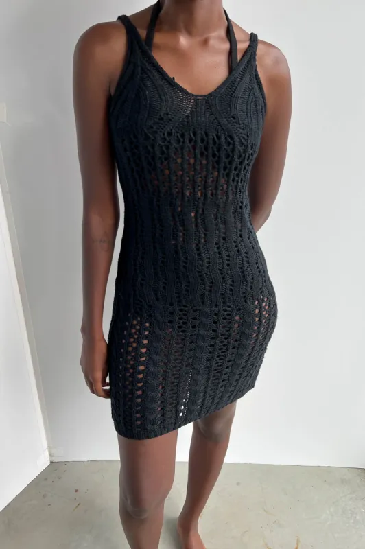 CROCHET MINI DRESS COVERUP sold by OAK AND FORT
