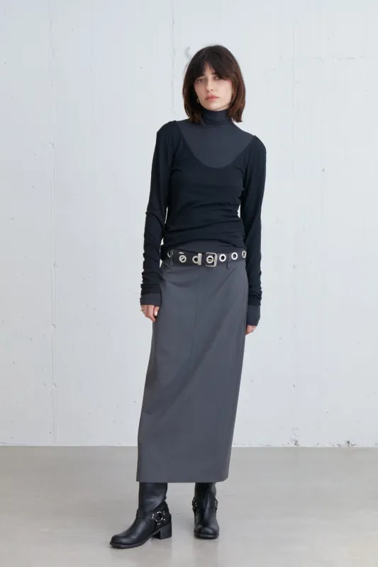 MIDI SUITING SKIRT sold by OAK AND FORT
