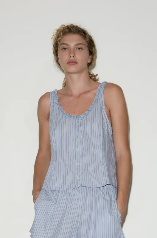 Ruffle Top - Glacier Stripe | Parallel