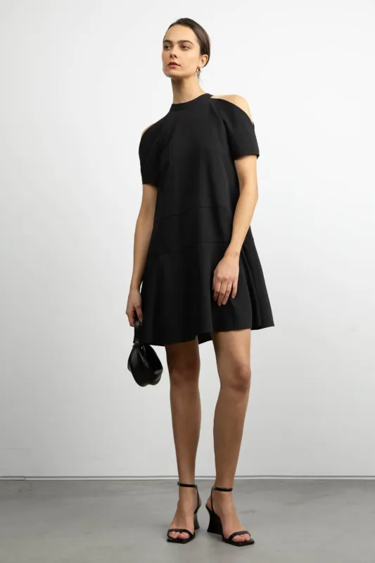 SHORT SLEEVE MOCKNECK MINI DRESS sold by OAK AND FORT