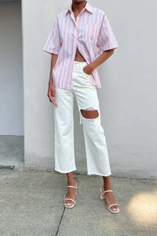 STRIPED BUTTON UP SHIRT sold by OAK AND FORT