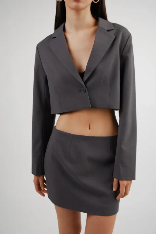 CROPPED SUITING BLOUSE sold by OAK AND FORT