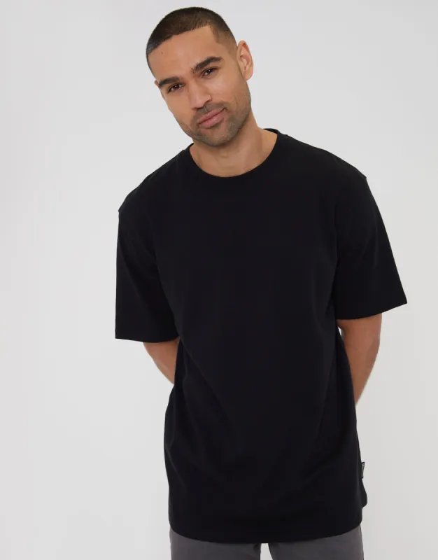 Threadbare Men's Black Relaxed Fit T-Shirt sold by Threadbare