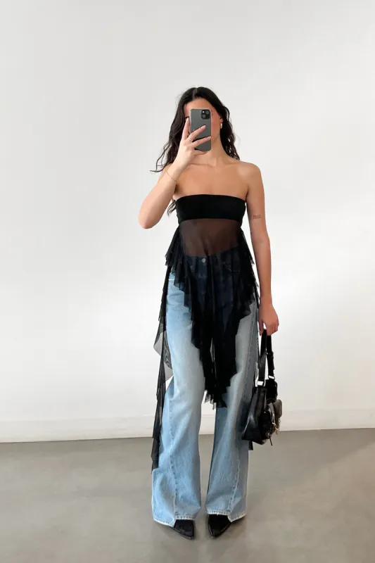 TUBE TOP WITH RUFFLES sold by OAK AND FORT