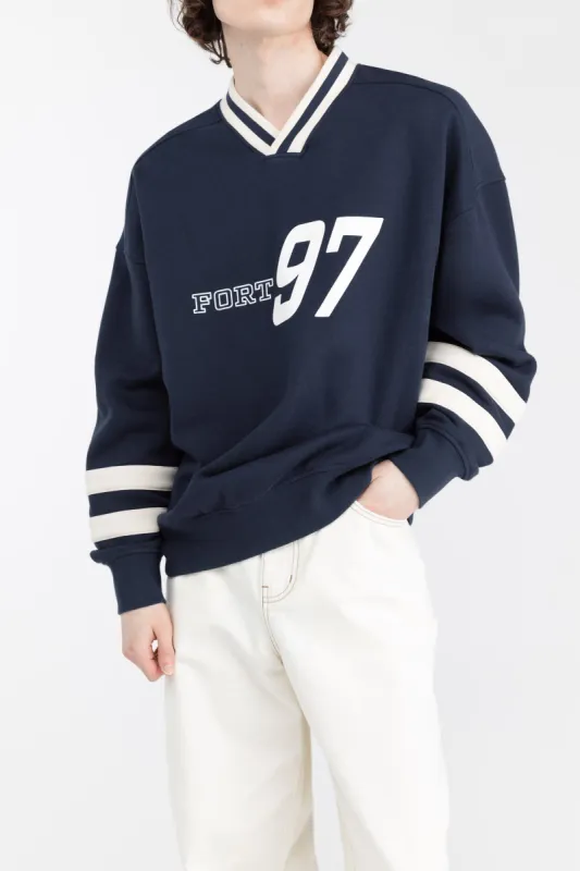 VARSITY GRAPHIC JERSEY SWEATSHIRT sold by OAK AND FORT
