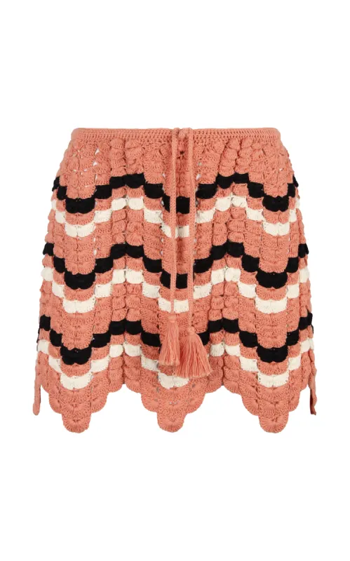MAREA MINI SKIRT | PEACH sold by ESCVDO