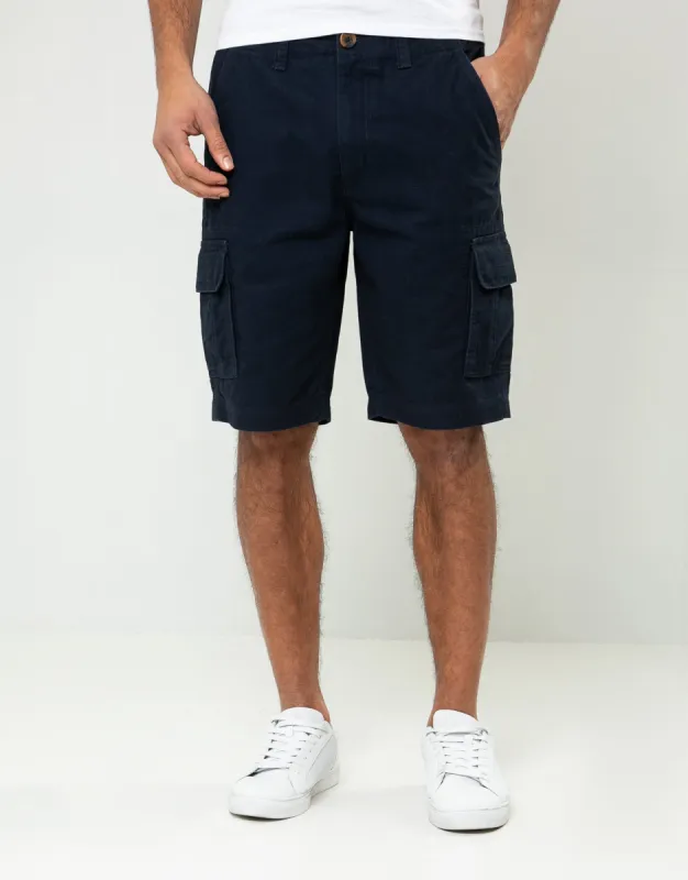Navy Cargo Shorts sold by Threadbare