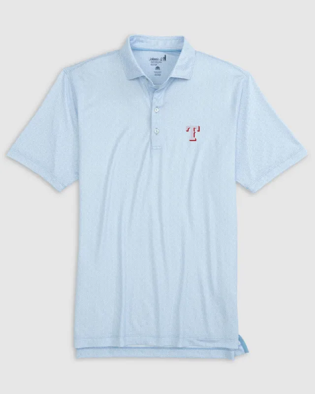 Texas Rangers Hinson Printed Jersey Performance Polo sold by Johnnie-O