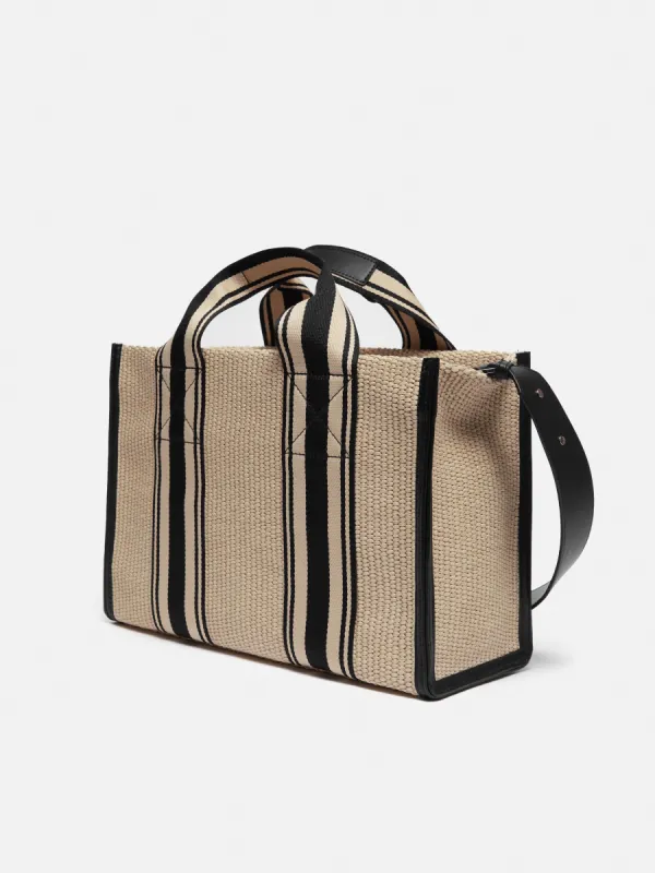 Athena Stripe Woven Tote | Natural sold by Jigsaw