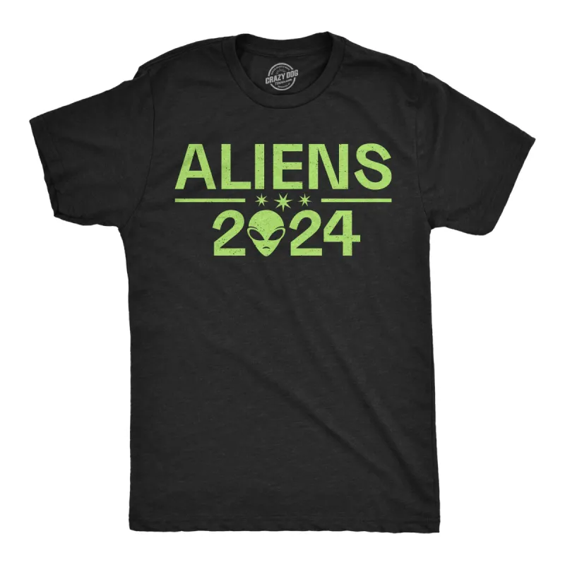 Aliens 2024 Men's T Shirt sold by Crazy Dog T-Shirts