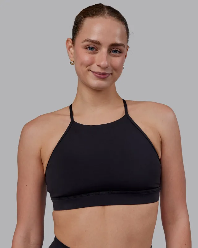 Lift High Neck Sports Bra - Black sold by LSKD