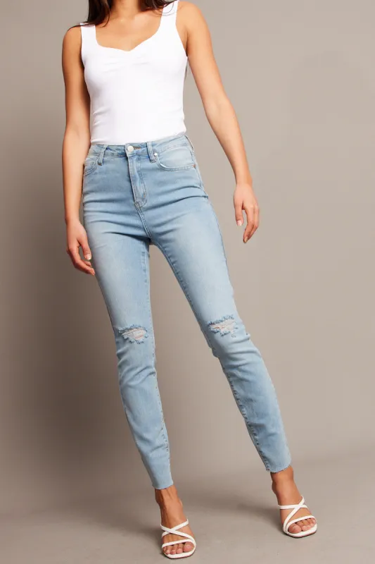 Denim Skinny Jean High Rise sold by Ally Fashion