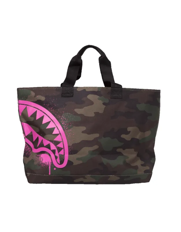 PINK STENCIL SHARK CAMO TOTE | Parallel