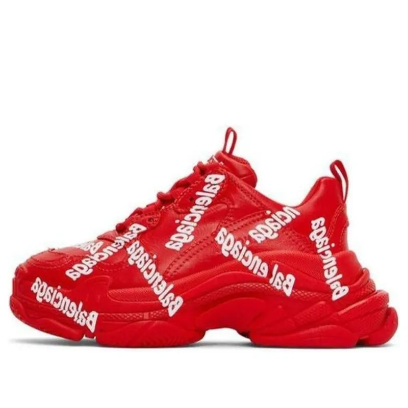 (WMNS) Balenciaga Triple S 'Logotype - Red' 524039W2FAB6090 sold by KicksCrew