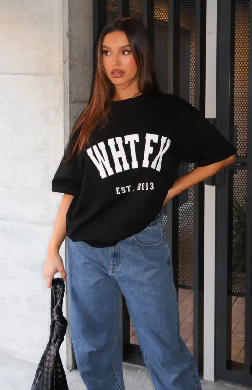 Give It Away Oversized Tee Black sold by White Fox Boutique