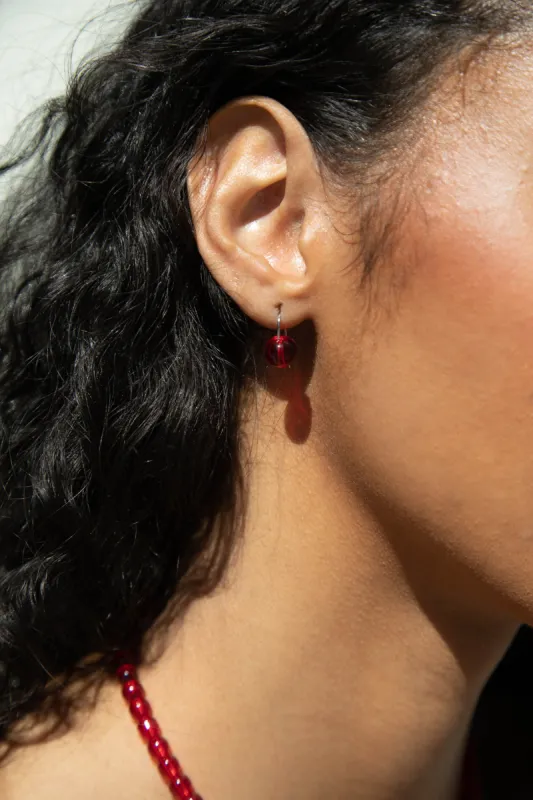 RED BEAD EARRING sold by OAK AND FORT