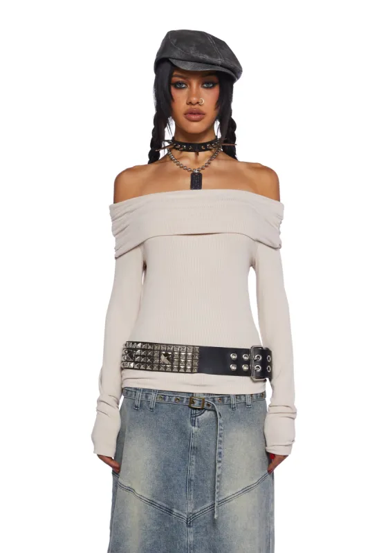Rustic Soul Long Sleeve Top - White sold by Dolls Kill