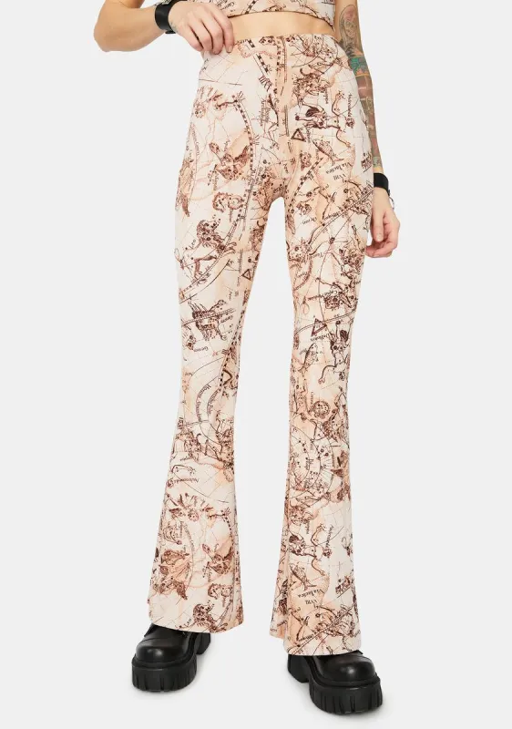 Story Of The Stars Flare Pants sold by Dolls Kill