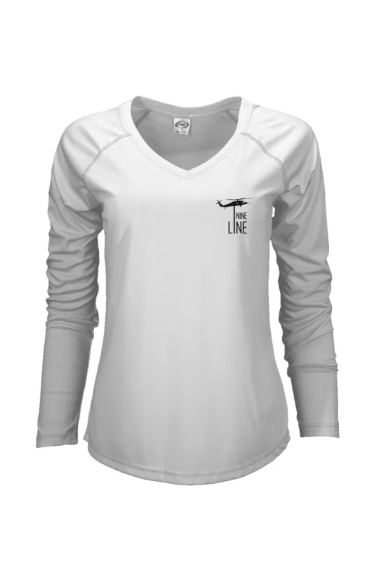 Dropline Logo - Women's Moisture Wicking T-Shirt sold by Nine Line