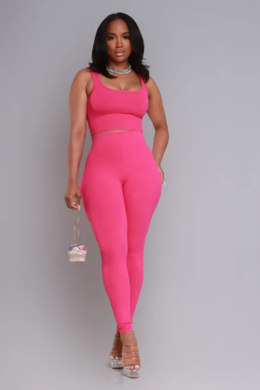 Sweet Tart Cellulite Deleter Ribbed Leggings - Ultra Fuchsia sold by Swankaposh