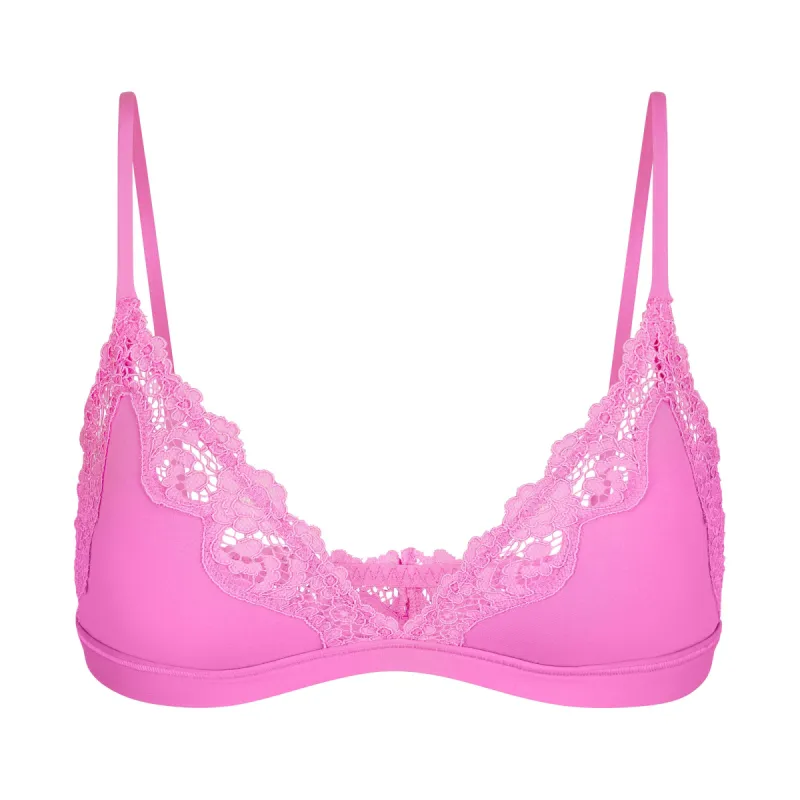 FITS EVERYBODY CORDED LACE TRIANGLE BRALETTE | NEON ORCHID sold by SKIMS