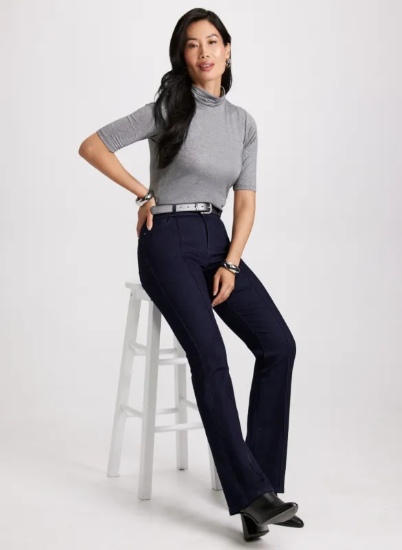 Turtleneck Top & Pintuck Jeans sold by Laura