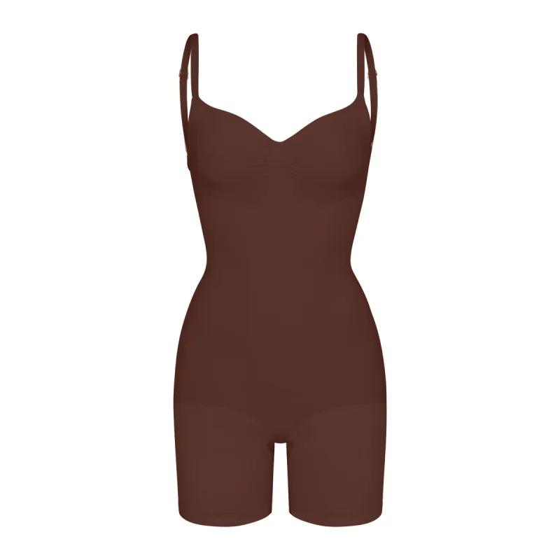 SEAMLESS SCULPT LOW BACK MID THIGH BODYSUIT | COCOA sold by SKIMS