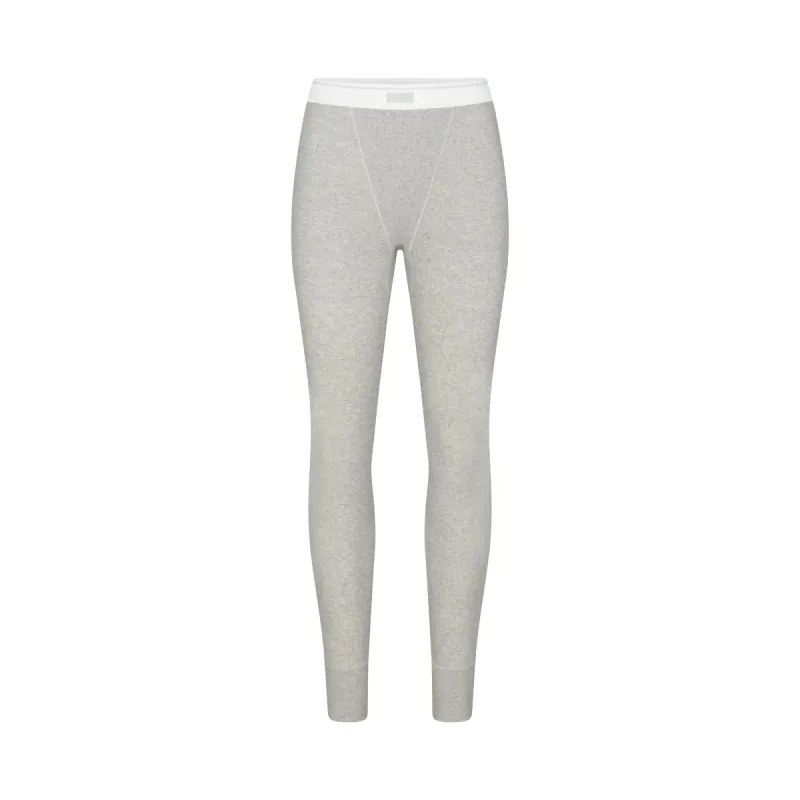 COTTON RIB LEGGING | LIGHT HEATHER GREY MULTI sold by SKIMS