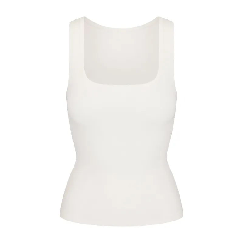 COTTON RIB LONG TANK | MARBLE sold by SKIMS