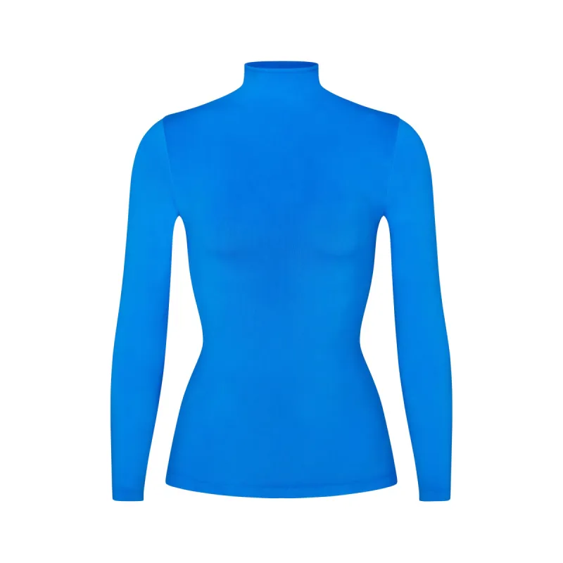 SOFT SMOOTHING SEAMLESS TURTLENECK TOP | AZUL sold by SKIMS