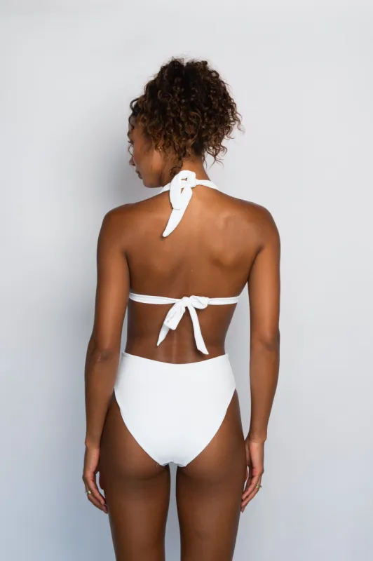 Monroe Bottom - White Micro Ribbed sold by Skatie