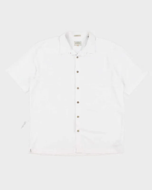 Quicksilver White Short Sleeve Shirt - XL sold by Rokit