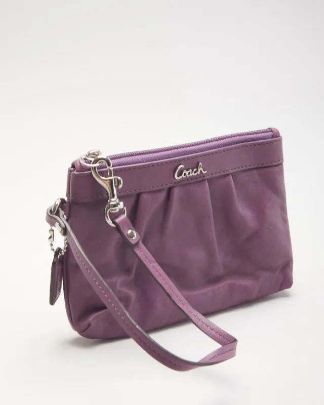 Coach Purple Clutch Purse sold by Rokit