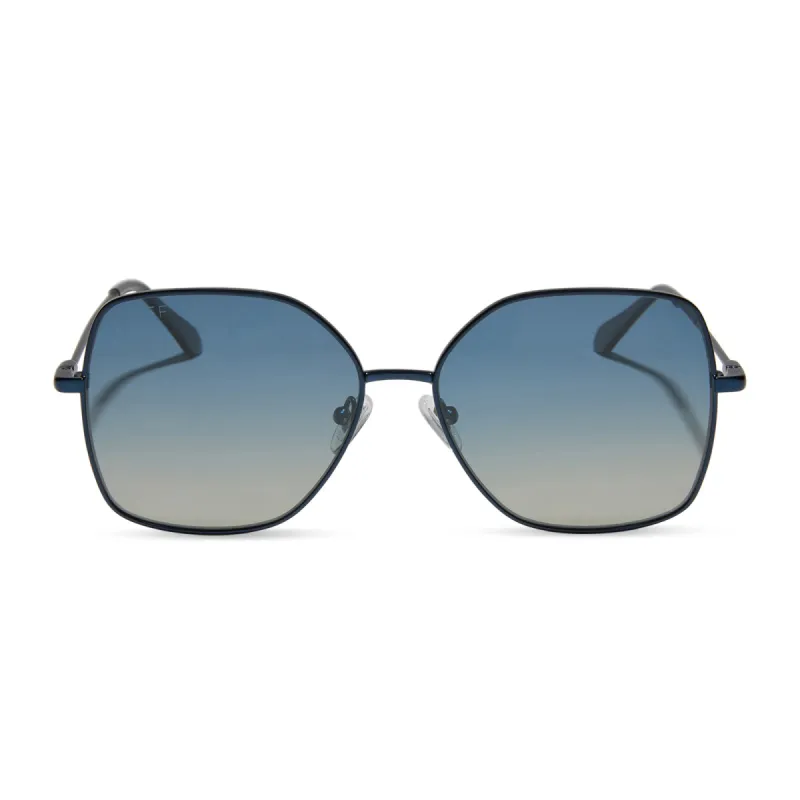 IRIS - DEEP NAVY METAL + AEGEAN BLUE FLASH + POLARIZED SUNGLASSES sold by Diff Eyewear
