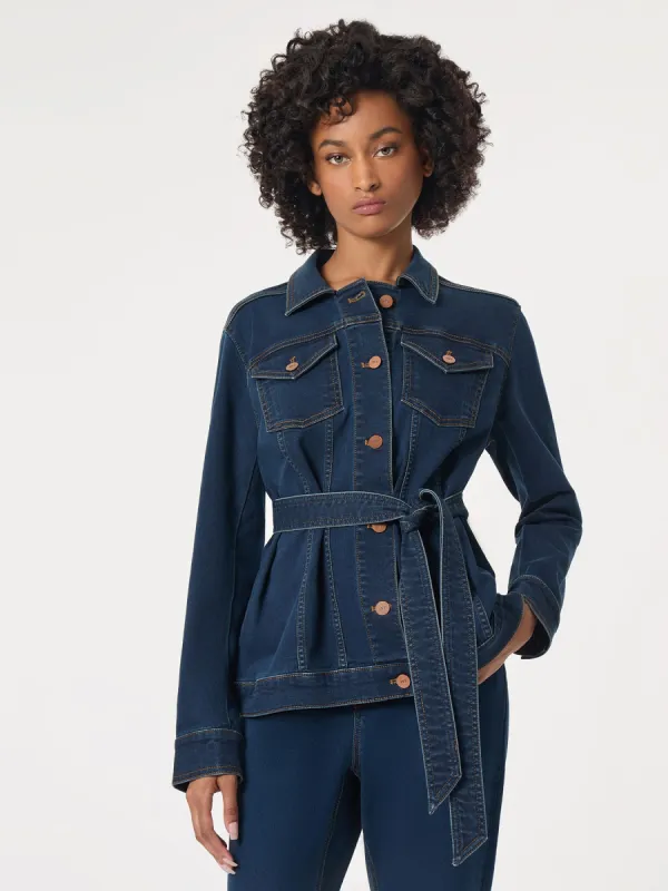 Petite Denim Belted Button-Front Jacket sold by Jones New York