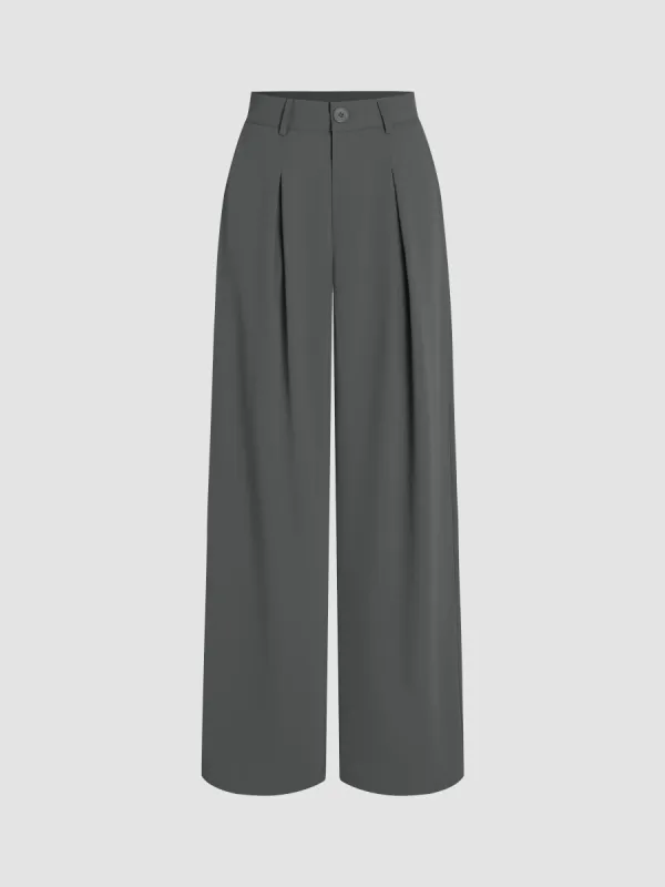 Petite Pleated Pocket Wide Leg Trousers sold by Cider