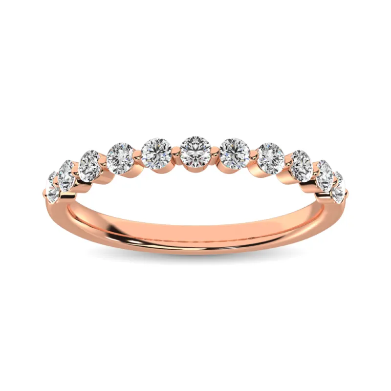 Diamond 3/4 Ct.Tw. Stack Band in 14K Rose Gold sold by Master Of Bling