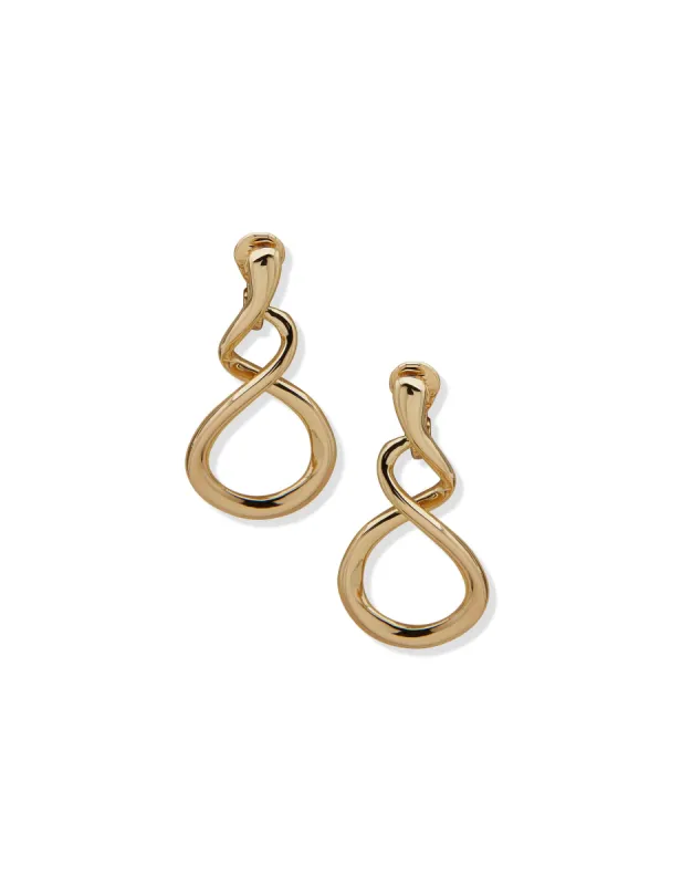 Gold Infinity Drop Earring sold by Anne Klein