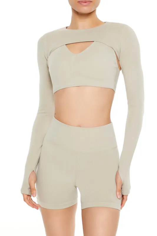 Active Seamless Bolero Crop Top sold by Urban Planet