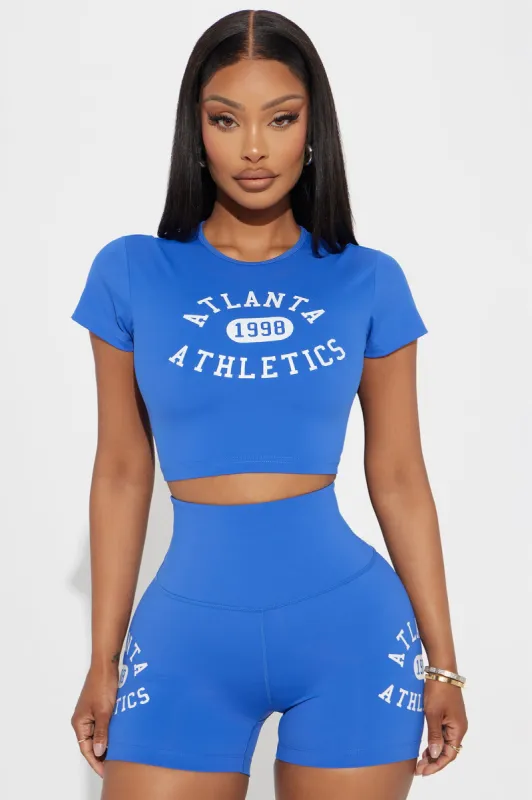 Atlanta Athletics Active Top - Navy sold by Fashion Nova