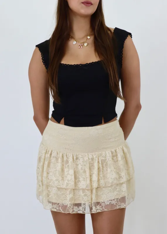 Slip Away Mini Skirt ★ Oatmeal sold by Rock N Rags