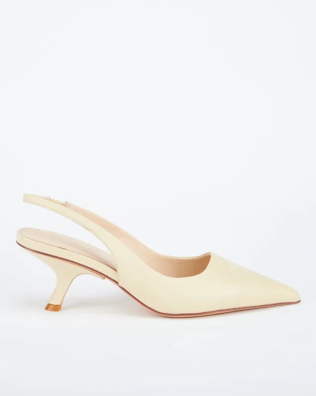 Sandra Heel Off White sold by Sol Sana