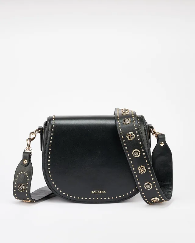 Saddle Bag Black/Gold sold by Sol Sana