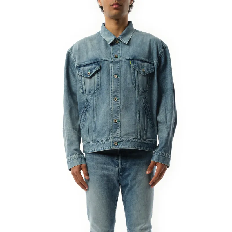 Care Denim Jacket in Indigo sold by MARAIS