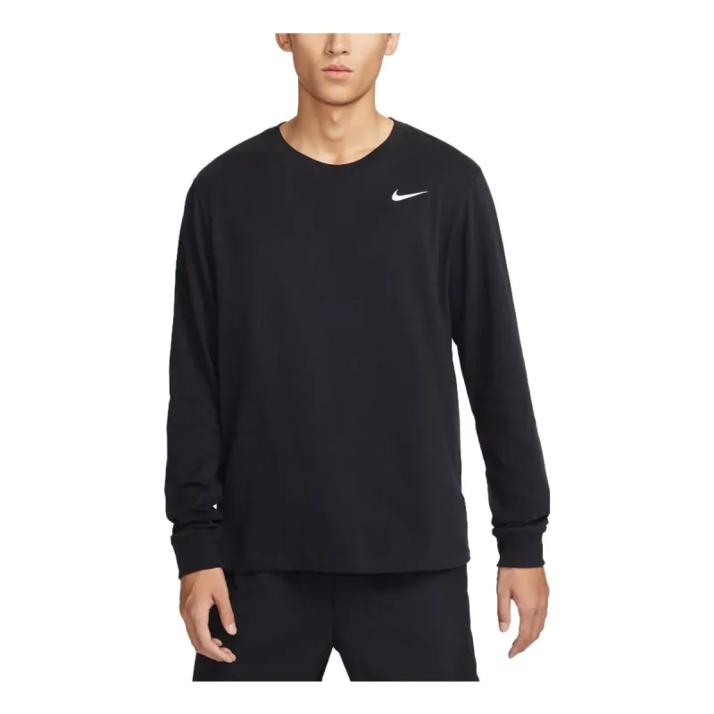 Nike Dri-FIT UV Long Sleeve Miler Running T-Shirt 'Black' BV7970-010 sold by KicksCrew