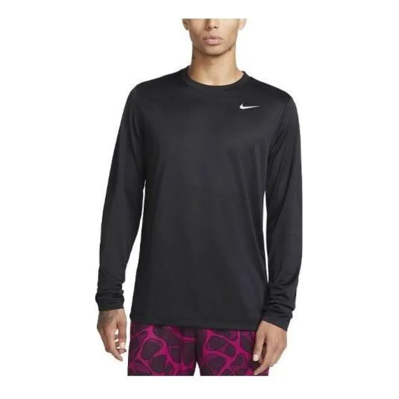 Nike Dri-FIT Legend Long-Sleeve Fitness T-Shirt 'Black' DX0993-010 sold by KicksCrew