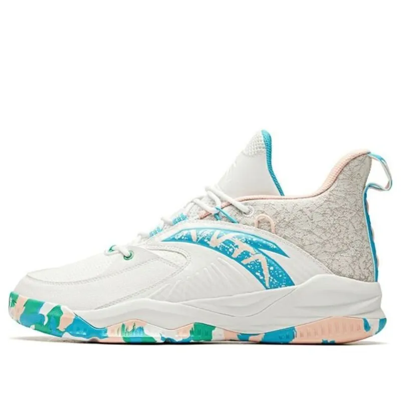 ANTA Ling Level Basic Basketball Shoes 'White Blue Pink' 112141148R-4 sold by KicksCrew