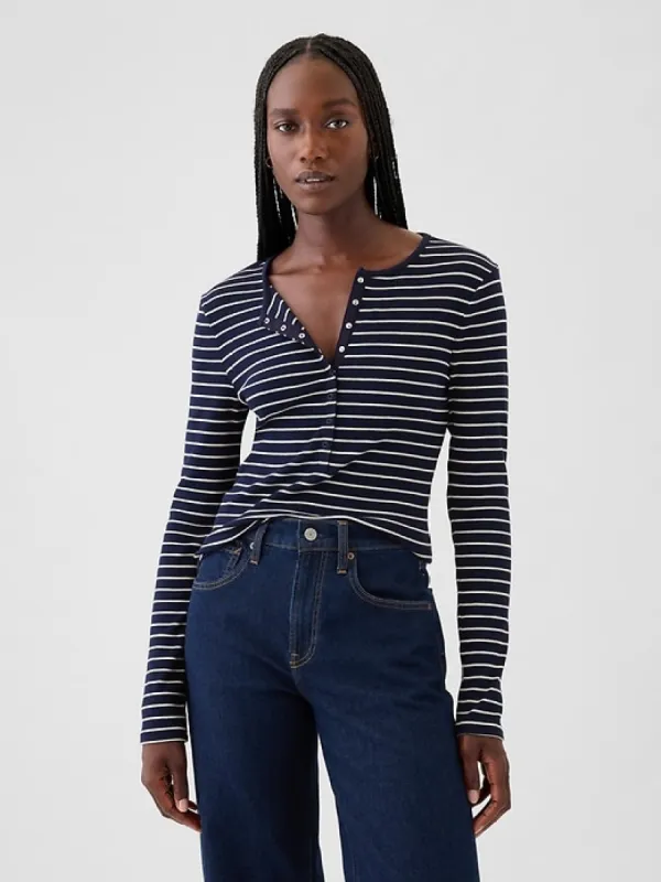 Modern Rib Henley T-Shirt sold by GAP